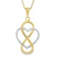 9ct Gold Infinity Heart Pendant – Christies Jewellery NZ- Christies Jewellery Online and Auckland 9ct Gold Infinity Heart Pendant Necklace on a white background