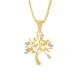 9ct Gold Tree of Life Pendant Diamond Accents 9ct Gold Tree of Life Pendant Necklace with Intricate Branches and Leaves