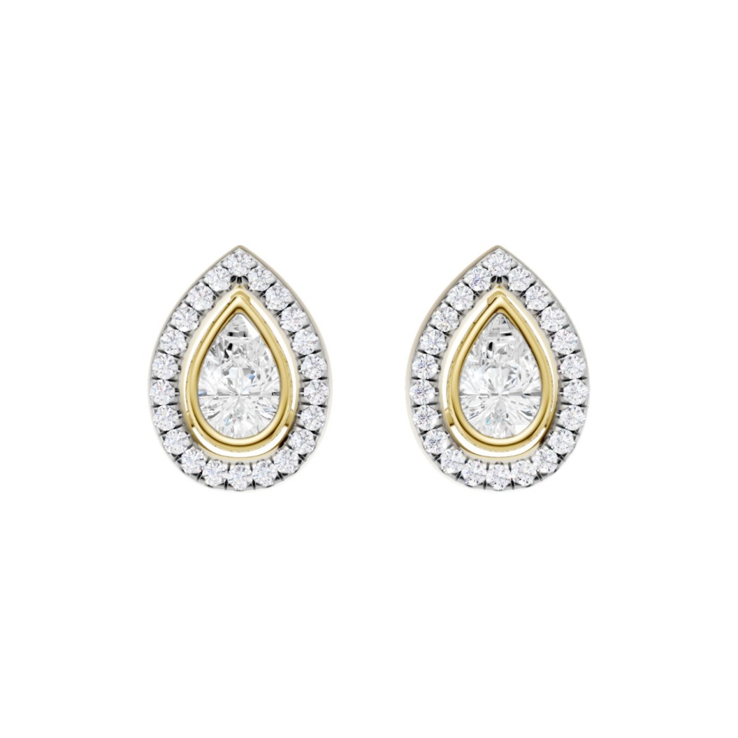 Christies Halo Teardrop Diamond Stud Earrings – 9ct Gold, 0.50ct TDW EF13731/9KY | Real Diamond Jewellery NZ 9ct Yellow Gold Halo Teardrop Diamond Stud Earrings – 0.50ct TDW EF13731/9KY. Luxury diamond jewellery NZ