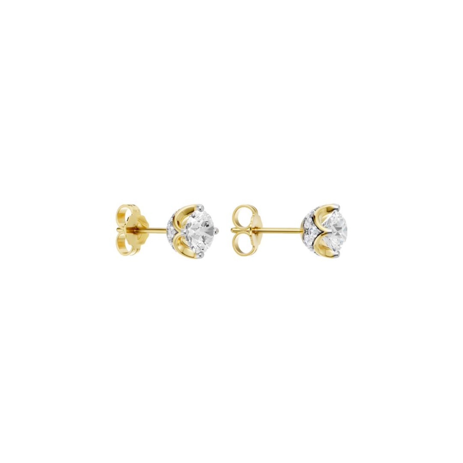 18ct Diamond Studs 1.5cts – Christies Jewellery NZ – Free Delivery & 5-Year Warranty 18ct Diamond Studs 1.5cts – Cushion-Framed Yellow Gold Earrings by Christies