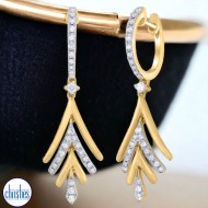 9ct Yellow Gold Diamond Drop Earrings 0.35ct TDW  PLU: 27264