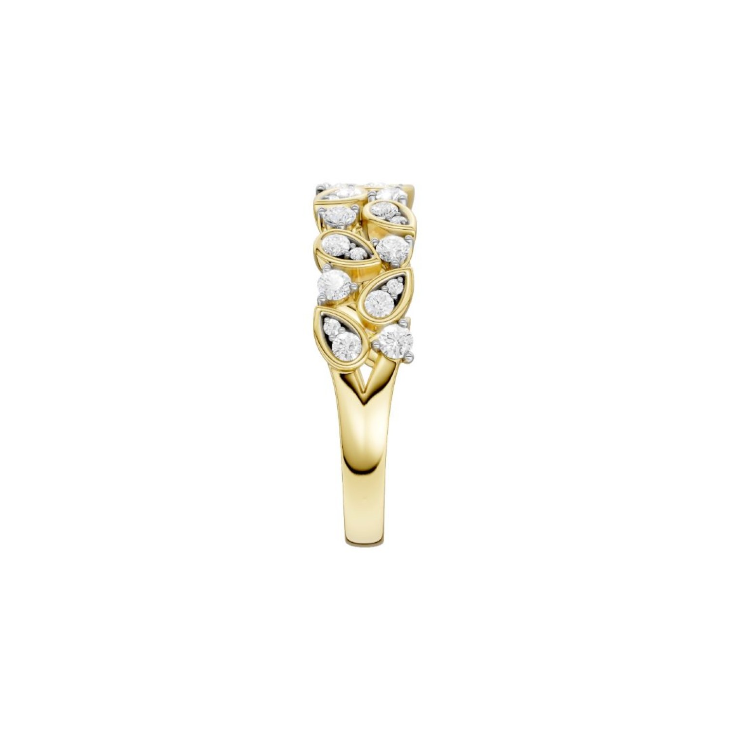 RA8453 – 9ct Yellow Gold Diamond Leaf Cluster Ring | Christies Jewellery Online NZ 9ct Yellow Gold Diamond Leaf Cluster Ring RA8453 – Christies Jewellery NZ