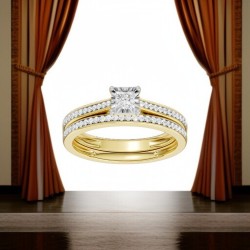 9ct Gold Dual-Band Diamond Engagement Set – 0.25ct TDW | RB17389