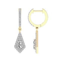 18ct Gold Diamond Earrings TDW 0.98CT