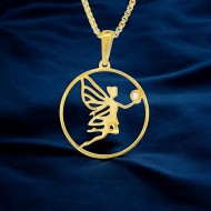 Elegant Fairy Pendant in 9ct Gold