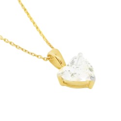 9ct Gold Diamond Heart Pendent |PD401207