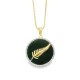 Kiwi Fern Pendant in 9ct Gold with Diamonds & Onyx | PFS25182-ML-ONYX – Christies Jewellery NZ – Free Delivery – Afterpay & Zip Available Kiwi Fern Pendant in 9ct Gold with Diamonds & Onyx – PFS25182-ML-ONYX by Christies Jewellery
