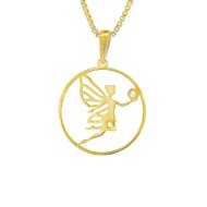 Elegant Fairy Pendant in 9ct Gold