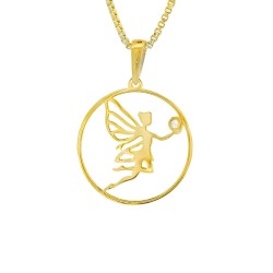 Elegant Fairy Pendant in 9ct Gold