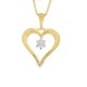 Gold Heart Pendant Necklace with Diamond Accent Gold Heart Pendant Necklace with Diamond Accent by Christies Jewellery NZ