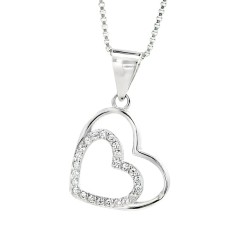 Elegant Double Heart Pendant Necklace