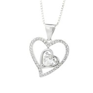 Interlocking Heart Pendant Necklace Interlocking Heart Pendant Necklace
