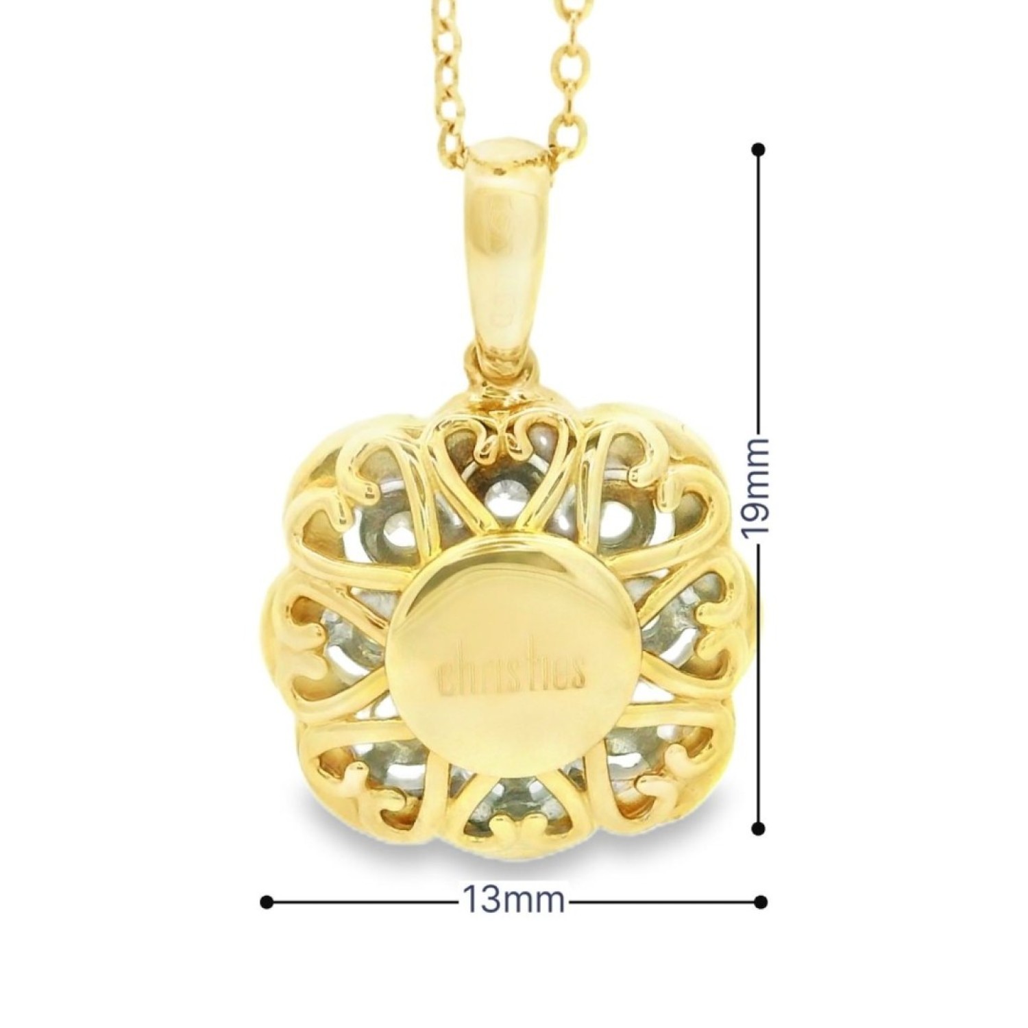 Floral Halo Pendant – 9ct Yellow Gold, 1ct Lab Diamonds - PF24312 – Christies Jewellery NZ- Christies Jewellery Online and Auckland - Free Delivery - Afterpay and Zip the easy way to pay Floral Halo Pendant in 9ct Yellow Gold with 1ct Lab-Grown Diamonds – Elegant Flower Design