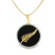 Kiwi Fern Pendant in 9ct Gold with Diamonds & Onyx | PFS25182-ML-ONYX – Christies Jewellery NZ – Free Delivery – Afterpay & Zip Available Kiwi Fern Pendant in 9ct Gold with Diamonds & Onyx – PFS25182-ML-ONYX by Christies Jewellery