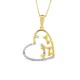 9ct Elegant Heart Pendant with Diamonds – Christies Jewellery NZ 9ct Elegant Heart Pendant with Diamonds rested on wooden finish table