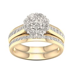 18ct Gold Diamond 2pc Set Engagement Ring RB02263