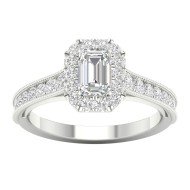 18ct White Gold Lab Diamond Ring | RE09253