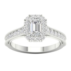 18ct White Gold Lab Diamond Ring | RE09253