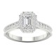 White Gold Diamond Ring RE09253 | Lab-Grown Diamonds, TDW 1.05ct, Colour/Clarity F/VS