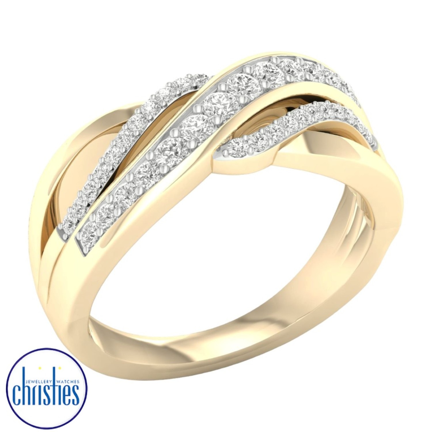 Christies Jewellery - 9ct Gold Diamond Dress Ring 0.33ct RF13070 Watches Auckland NZ 9ct Gold Diamond Dress Ring 0.33ct RF13070 RA13070/9KY Christies Jewellery NZ- Christies Jewellery Online and Auckland - Free Delivery - Afterpay, Laybuy and Zip the easy way to pay
