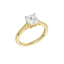 18ct Yellow Gold Asscher Cut 1ct Lab-Grown Diamond Ring | RS07764-LGD-18KY 18ct Yellow Gold Asscher Cut 1ct Lab-Grown Diamond Ring | RS07764-LGD-18KY