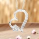 Silver Heart Pendant with Paw Design – A Meaningful Tribute to Pet Lovers Silver heart-shaped pendant featuring a sparkling paw design—perfect for pet lovers and animal enthusiasts.