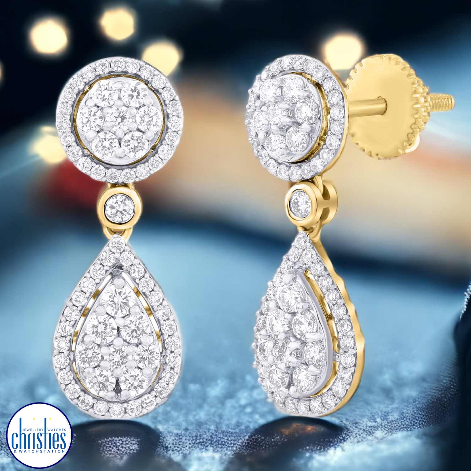 Christies Jewellery - Sparkling 18CT Gold Diamond Earrings TDW 0.79CT Plu: 27249 Sparkling 18CT Gold Diamond Earrings TDW 0.79CT Plu: 27249| Shop Now at Christies ER116171Y18DI1 Watches NZ
