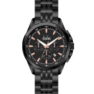 30414 Christies Luxor Mens Black-Tone Black-Dial Watch 30414 Christies Luxor Mens Black-Tone Black-Dial Watch