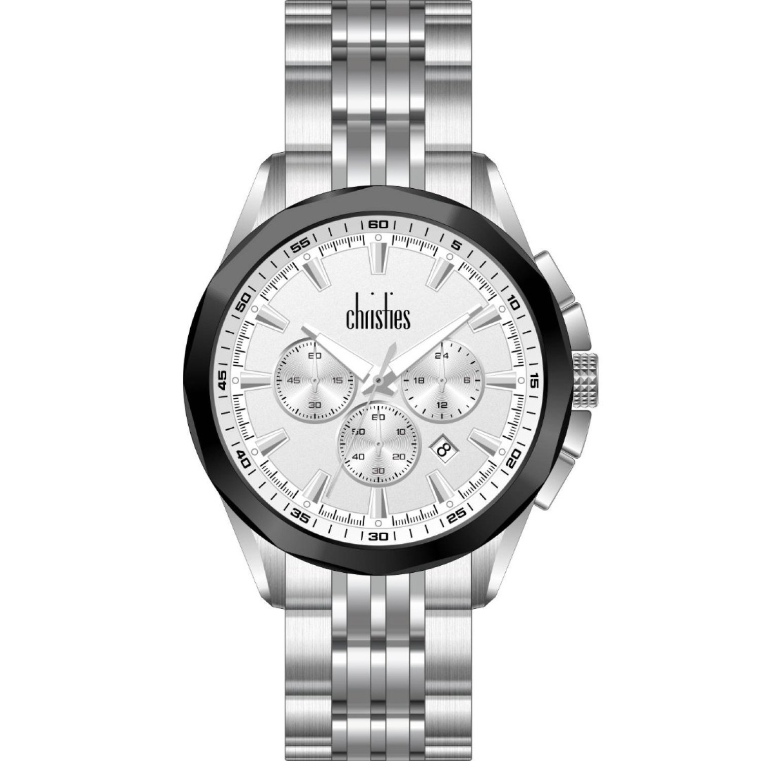 Christies Jewellery - 30416 Christies Luxor Mens Silver-Tone White Dial Watch Auckland NZ 30416 Christies Luxor Mens Silver-Tone White Dial Watch TM-VD58 Christies Jewellery NZ
