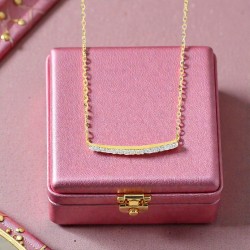 9ct Gold Diamond Bar Necklace | NT405027Y09DI1