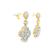 9ct Gold Diamond Clover Earrings |EF31498-LGD-9KY by Christies Jewellery