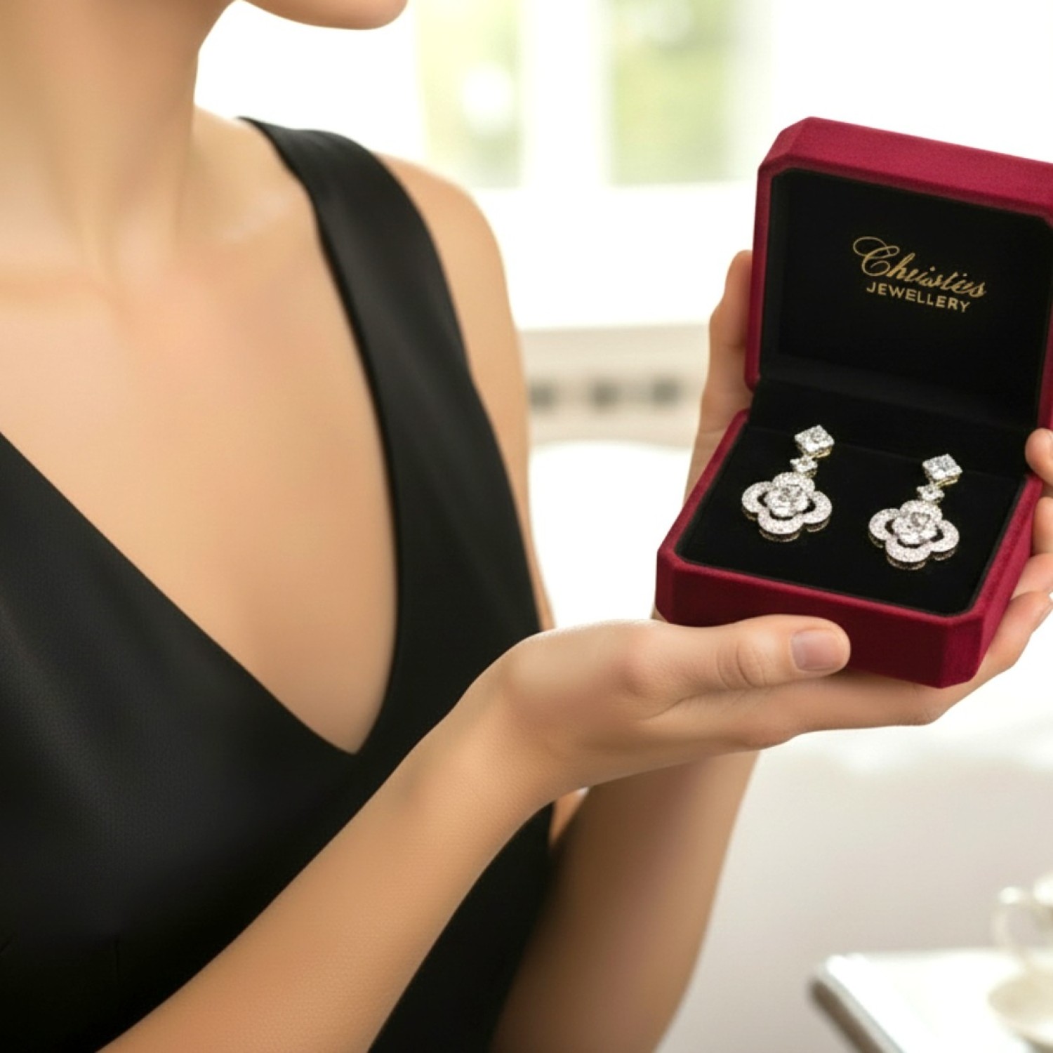 9ct Gold Diamond Clover Earrings |EF31498-LGD-9KY by Christies Jewellery