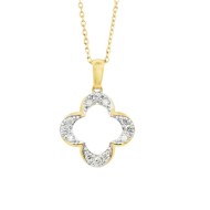 9ct Gold Diamond Clover Pendant |PF25061-LGD-9KY