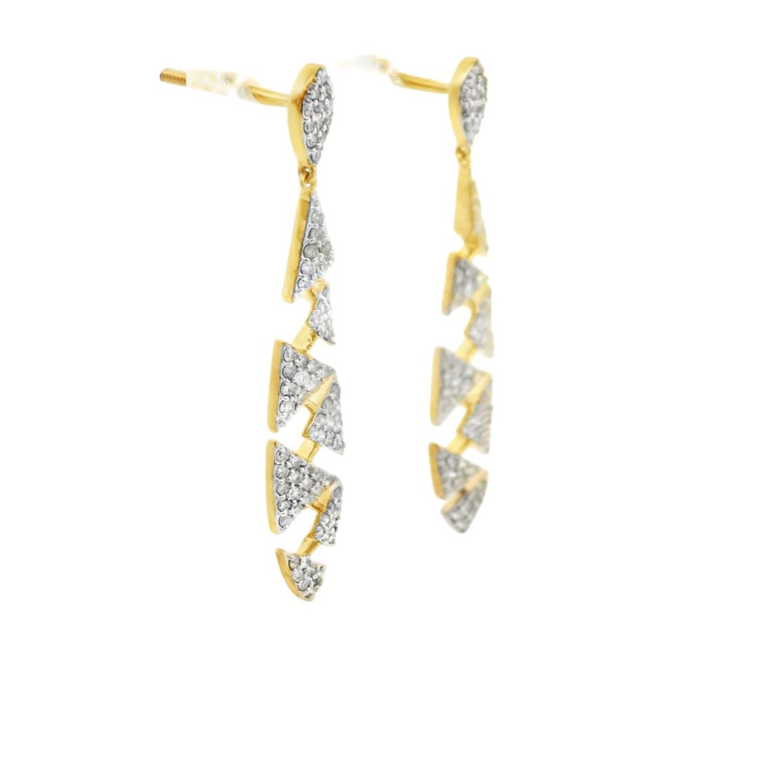 9ct Gold Diamond Drop Earrings | ER422409Y09DI1 by Christies Jewellery