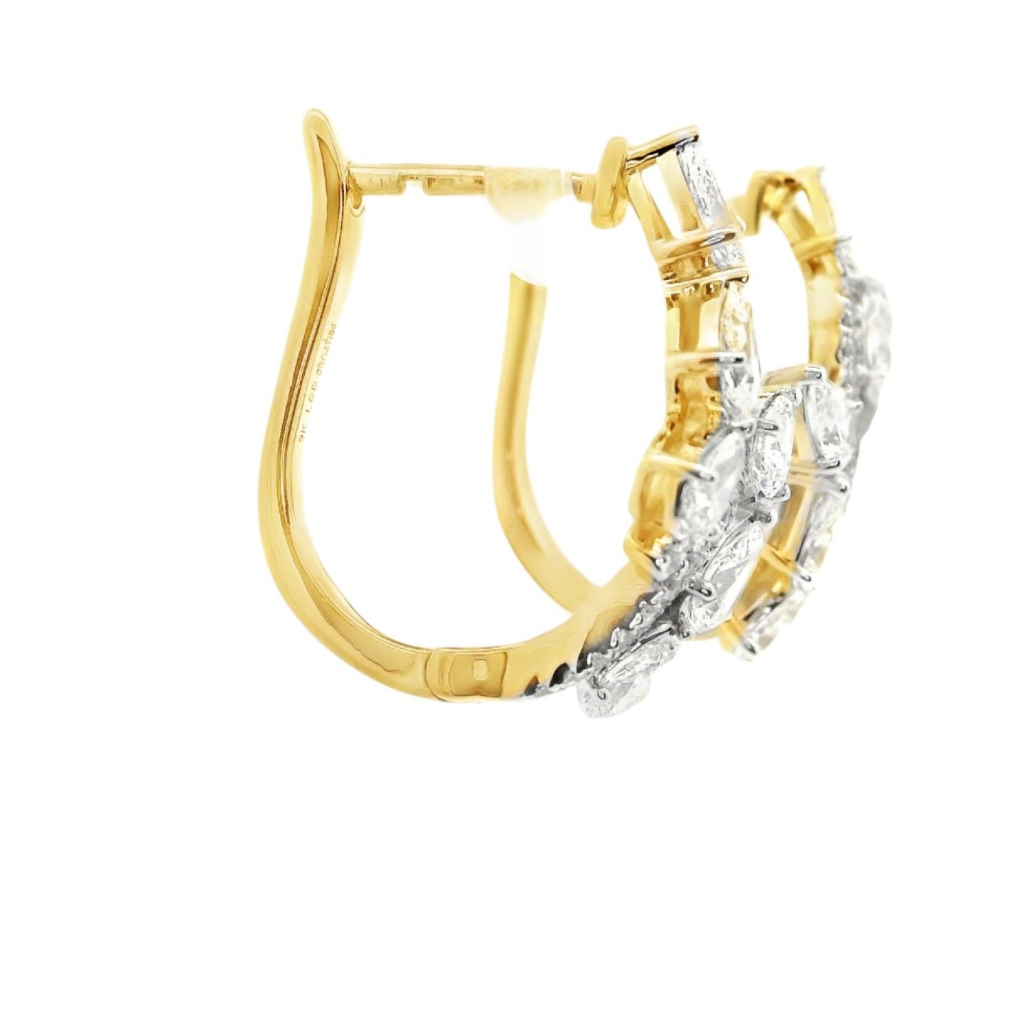 9ct Gold Diamond Hoop Earrings |EH01347-LGD-9KY by Christies Jewellery