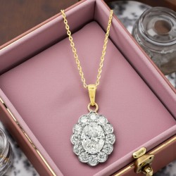 9ct Gold Diamond Pendent |PD401233-LGD