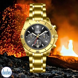 Christies Obsidian Gold Chronograph Watch