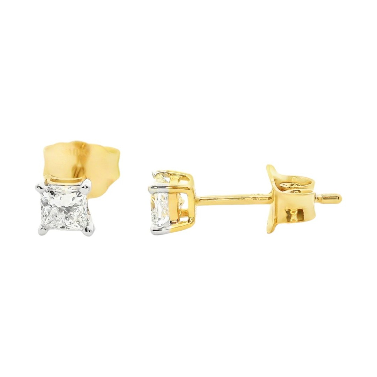 9ct Gold Diamond Princess-Cut Stud Earrings |ES00793-LGD-9KY – Christies Jewellery NZ- Christies Jewellery Online and Auckland - Free Delivery - Afterpay and Zip the easy way to pay 9ct Gold Diamond Princess-Cut Stud Earrings |ES00793-LGD-9KY by Christies Jewellery