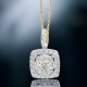 Radiant Halo Pendant – 9ct Yellow Gold, 1ct Lab Diamonds | PF20773 – Christies Jewellery NZ – Free Delivery – Afterpay Available Radiant Halo Pendant in 9ct Yellow Gold with 1ct Lab-Grown Diamonds – Cushion Halo Design