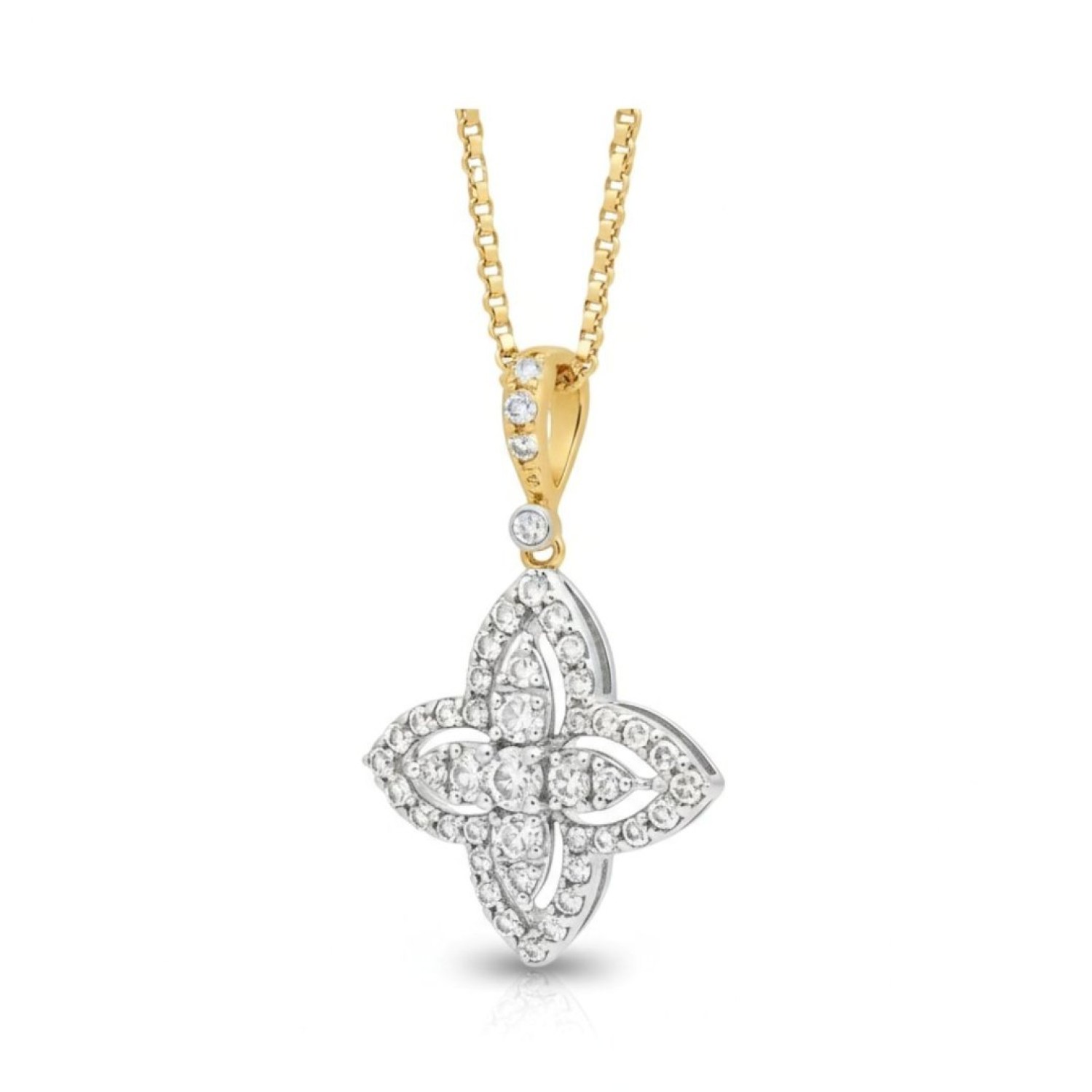 Clover Pendant – 0.40ct Lab-Grown Diamonds in 9ct Yellow Gold | PF24911 – Christies Jewellery NZ – Free Delivery – Afterpay & Zip Available Clover Pendant – 0.40ct Lab-Grown Diamonds in 9ct Yellow Gold | PF24911 – Christies Jewellery NZ