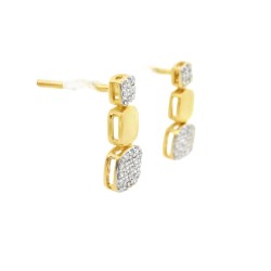 9ct Gold Diamond Drop Earrings | ER424749Y09DI1