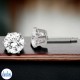 Silver Clear Cubic Zirconia Stud Earrings 5mm CZ5mm 