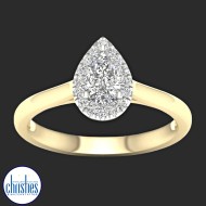 9ct Yellow Gold Diamond Engagement Ring 0.50ct TDW RB21177EG