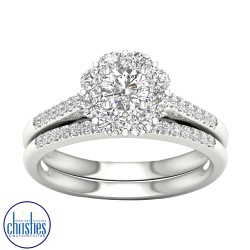 18ct White Gold Diamond Bridal Set 1.00ct TDW MSD0354