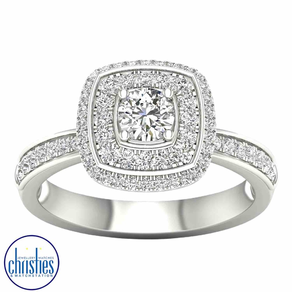 18ct White Gold Diamond Engagement 0.75ct TDW RB19026EG.  Affordable Engagement Rings Nz $5,500.00