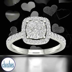 18ct White Gold Diamond Ring 0.750ct TDW RB20001EG