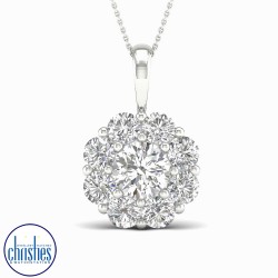 18ct White Gold Diamond Set Pendant 1.00ct TDW PF6899
