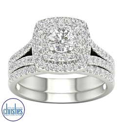 18ct White Gold Diamond Wedding Set 1.50ct TDW RB18716