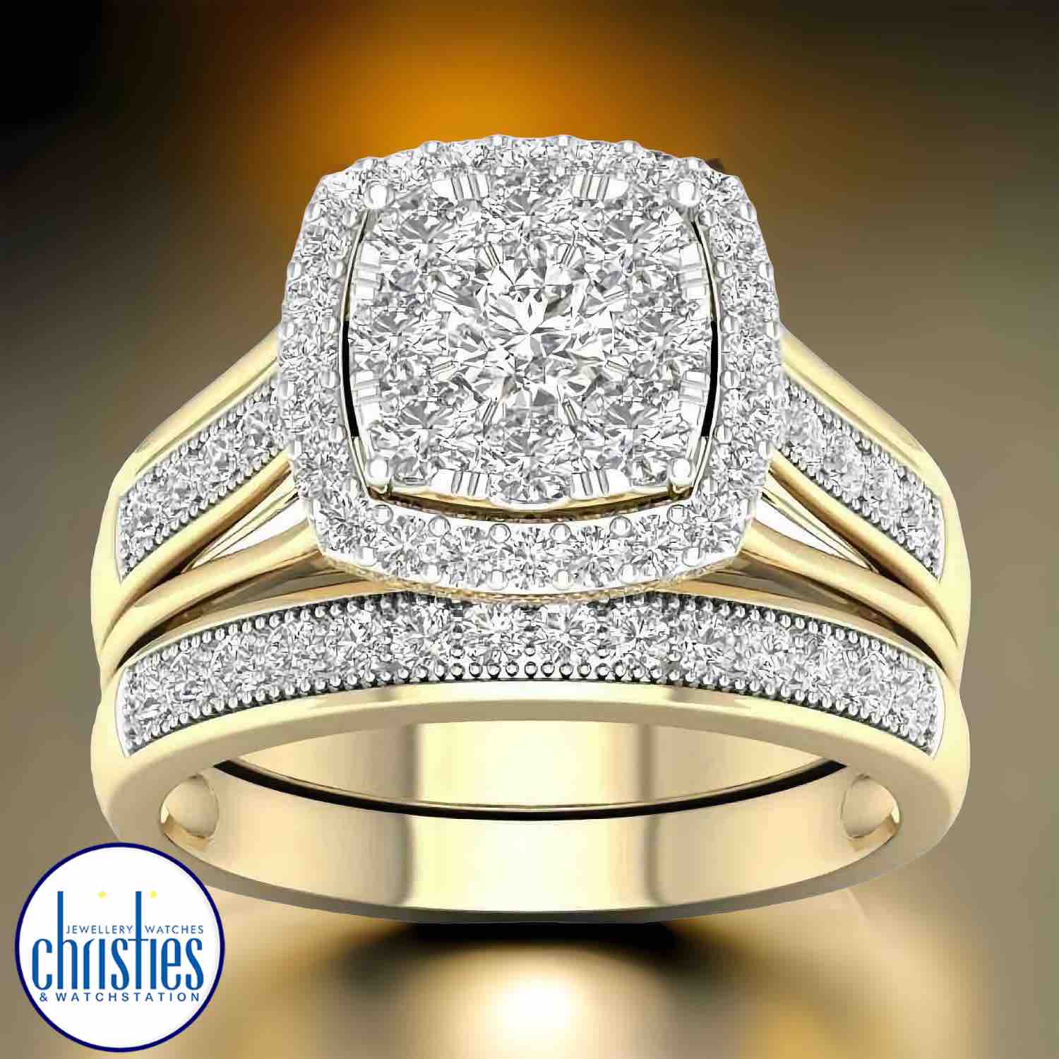 Christies Jewellery - 18ct Yellow Gold Diamond Bridal Set 1.00ct TDW RB21555 18ct Yellow Gold Diamond Bridal Set 1.00ct TDW RB21555. 18ct Yellow Gold Diamond Bridal Set 1.