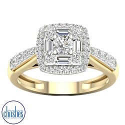 18ct Yellow Gold Diamond Engagement Ring 0.83ct TDW RB15710EG